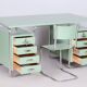 Bauhaus Writing Desk and Chair in Chrome-Plated Steel from Thonet, Czechia, 1930s, Set of 2