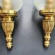 Pair of antique gold wall sconces