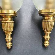 Pair of antique gold wall sconces