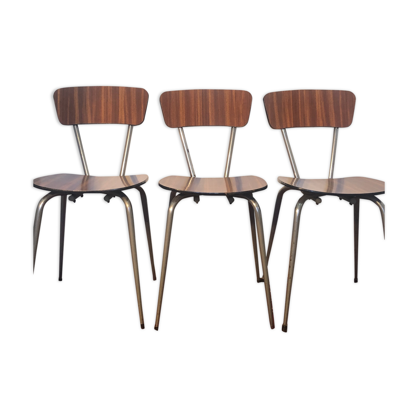 Lot of 3 chairs in formica