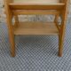 Light wood side table magazine rack