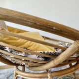 Papasan armchair or rattan loveseat