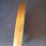 Old golden oval mirror