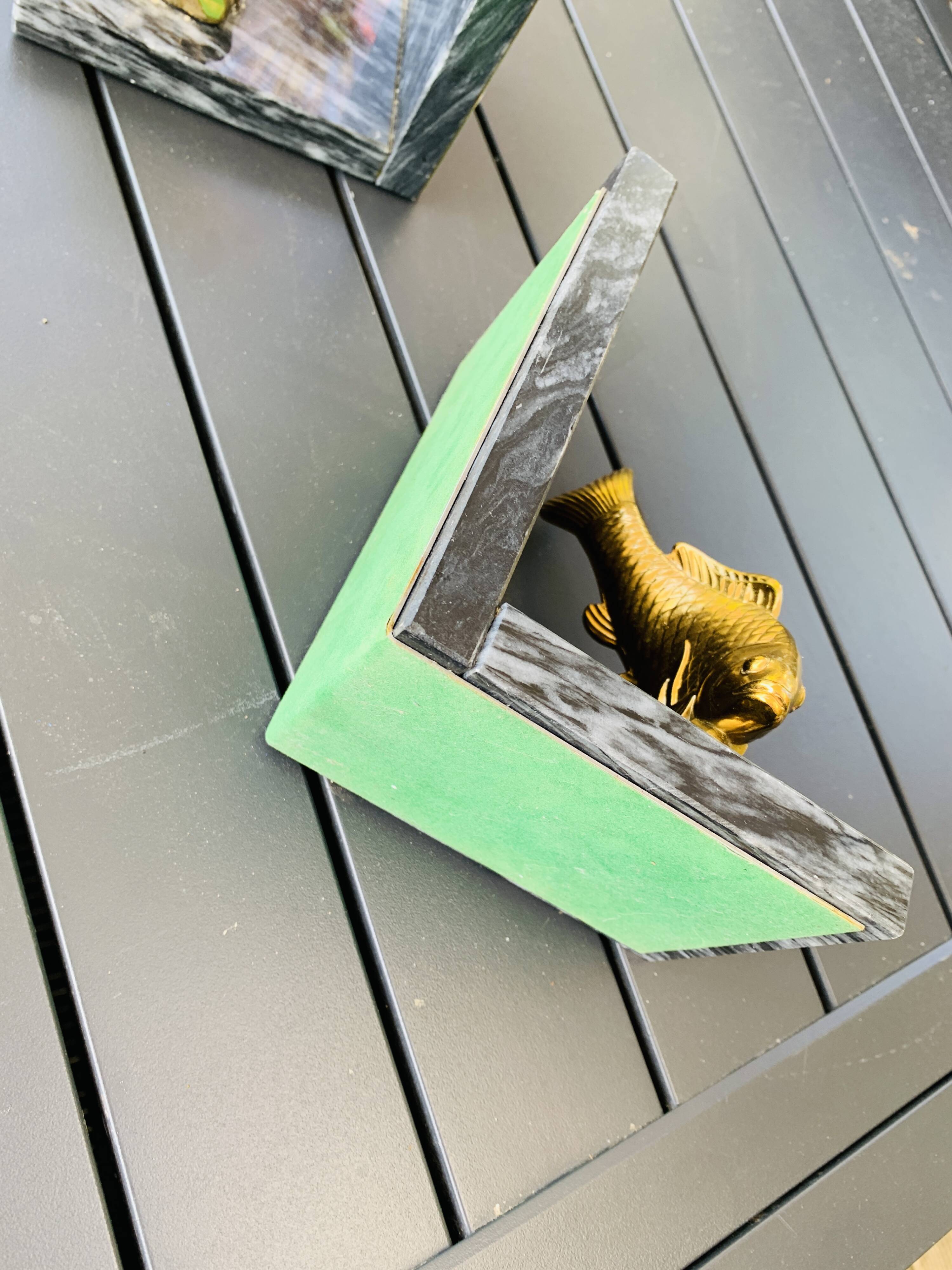 Pair of marble and brass bookends