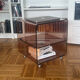Table basse Michel Dumas en Plexiglas fumé 
