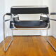 Wassily B3 leather armchair by Marcel Breuer Made in Italy 1970