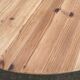 Renovated round Scandinavian dining table, extendable, made of solid wood, 110-140cm.