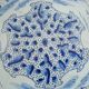 Old blue and white Delft decorative plate with Chinese motifs