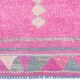 Pink Handmade Runner Rug, 82x336Cm