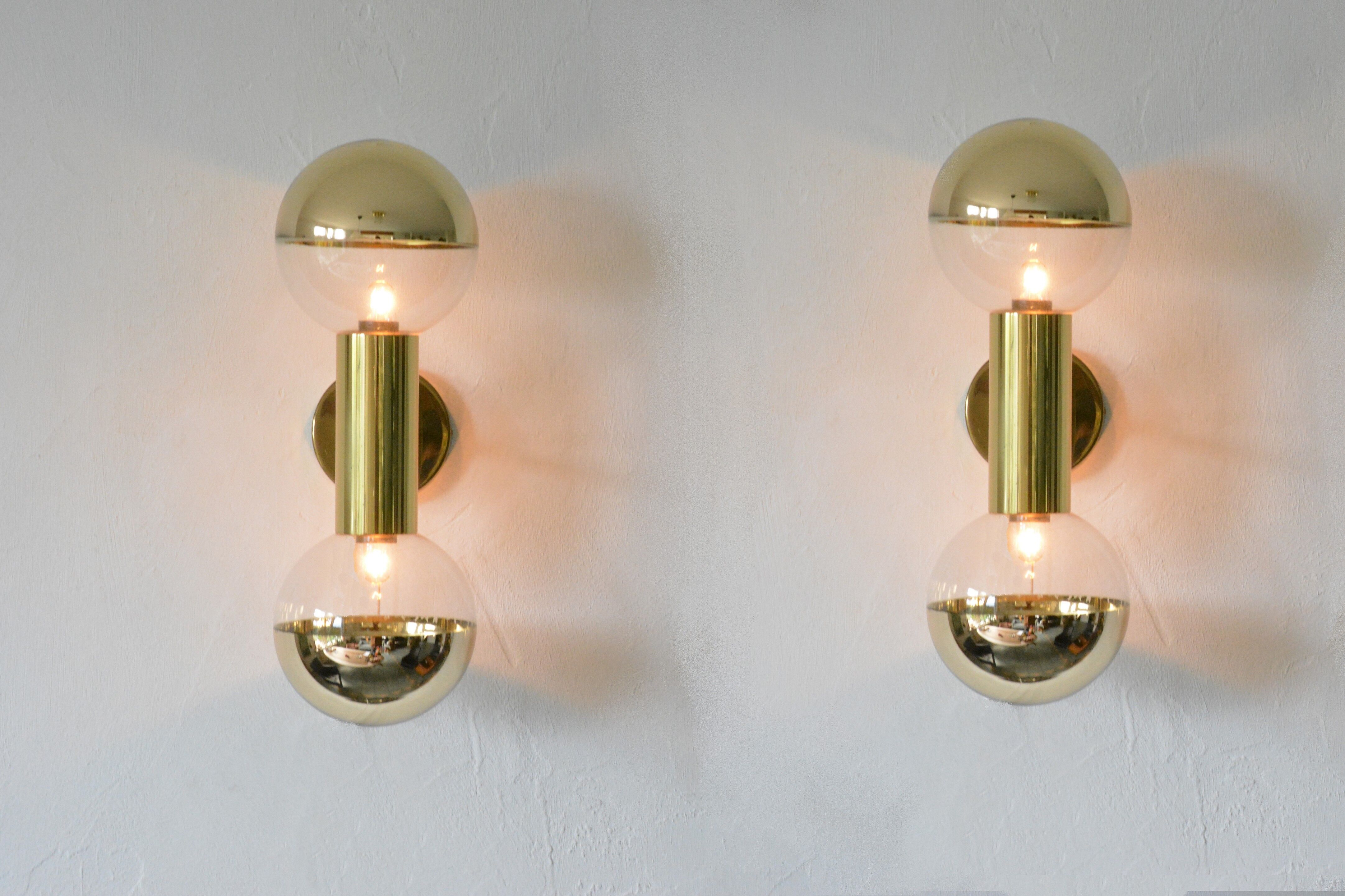 Set of Motoko Ishii wall lamps for Staff