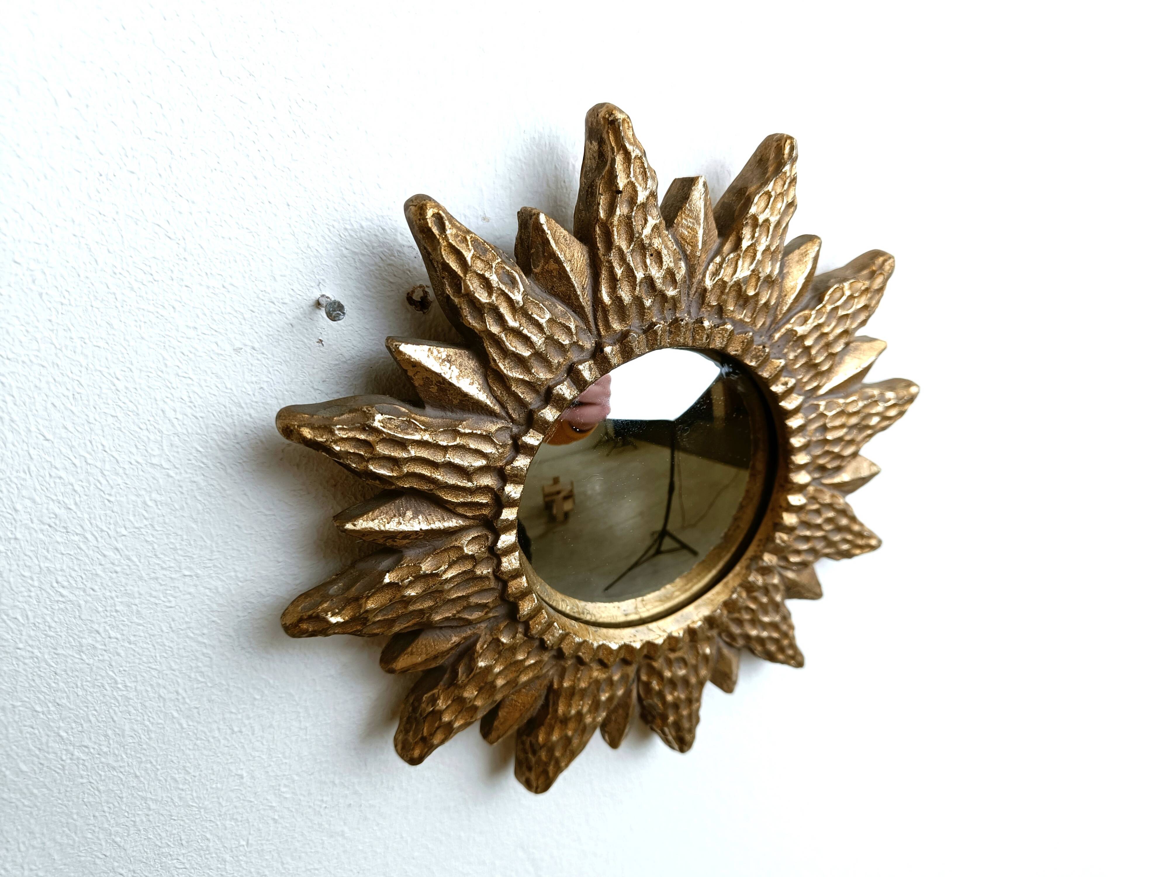 Vintage sunburst mirror, 1960s
