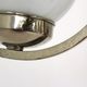 Vintage Czech Bauhaus style pendant light, tall, with opaline glass globes, 1940s