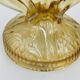 Pair of Empoli amber glass chandeliers in Art Deco style