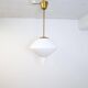 Large opaline pendant / modern brass mid-century ASEA Sweden, 1940s