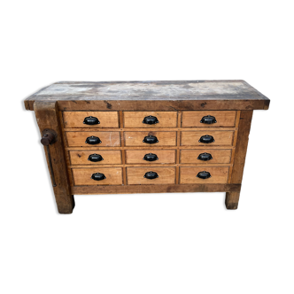 Old workbench with 12 drawers furniture trade