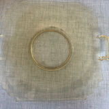 Plat de service carré jaune transparent vintage