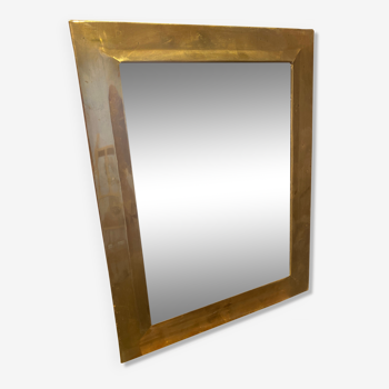 Miroir rectangulaire avec encadrement en laiton