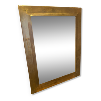 Miroir rectangulaire avec encadrement en laiton