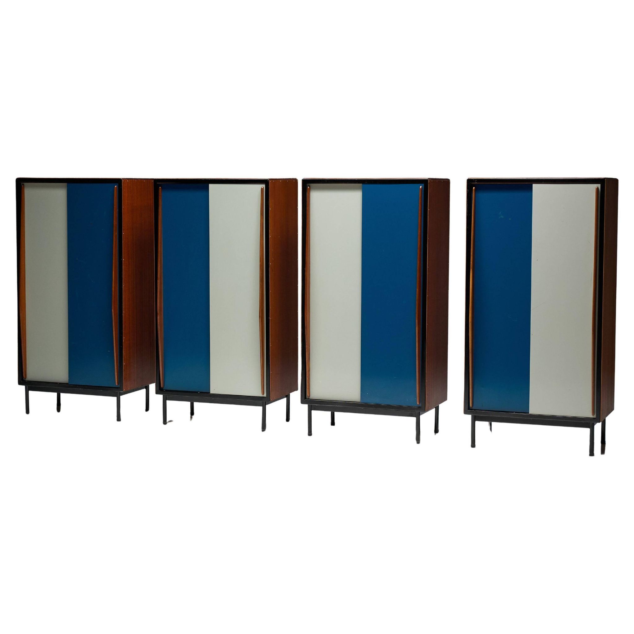 Modernist wardrobes by Willy Van Der Meeren for Tubax, Belgium, 1950s