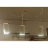 Luminaire acier blanc