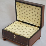 Victorian rosewood jewellery box with tray
