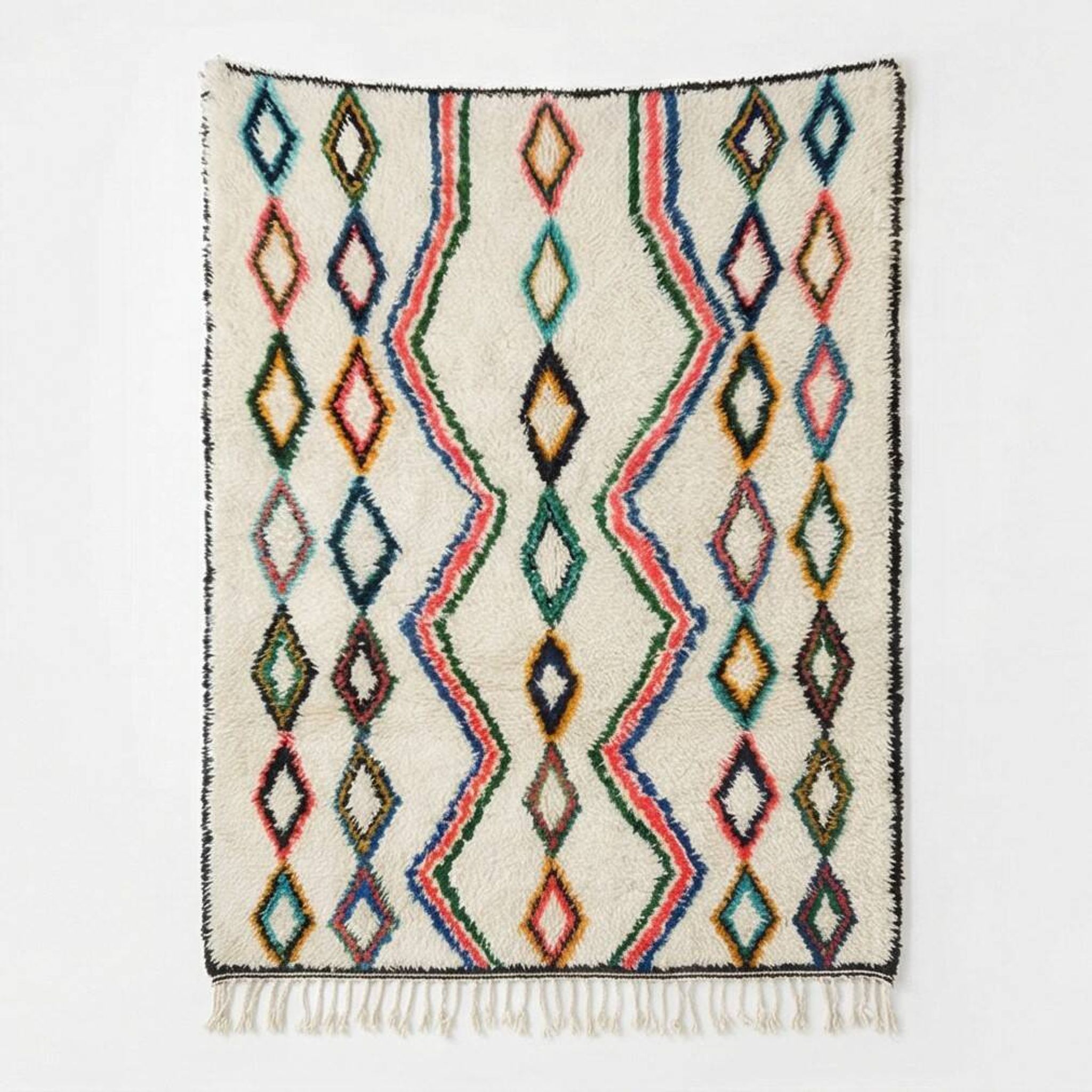 Traditional colourful Azilal Moroccan rug