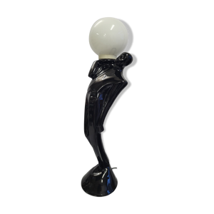 Lampe en ceramique noire