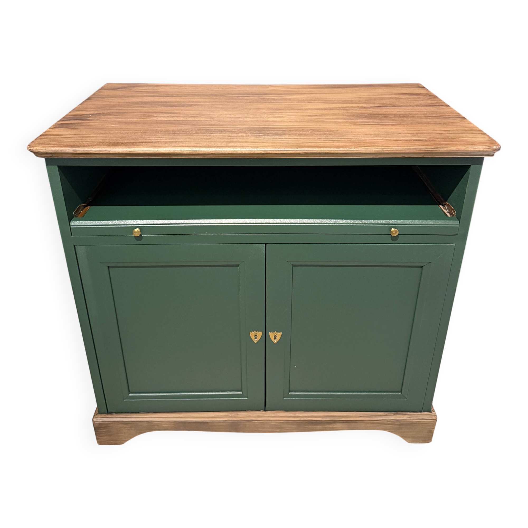 Buffet vintage rénové - Collection Émeraude boisée