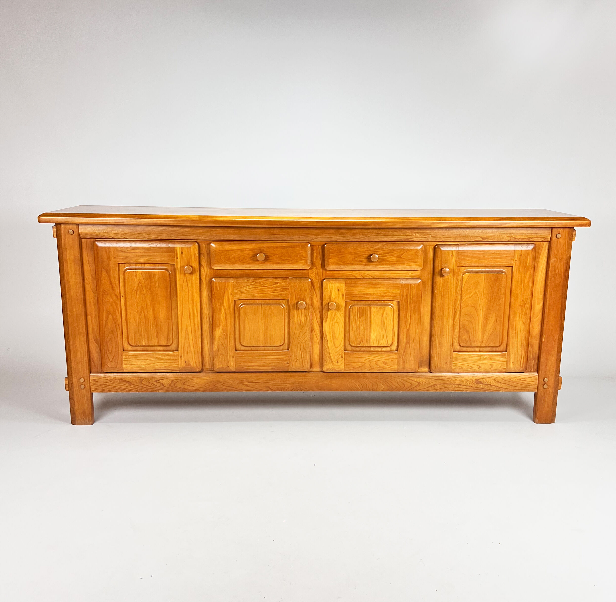 France Maison Raigan Style Elm Sideboard, 1970s