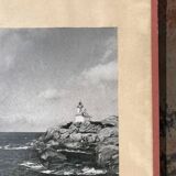 Black and white Brittany lighthouse photographic print