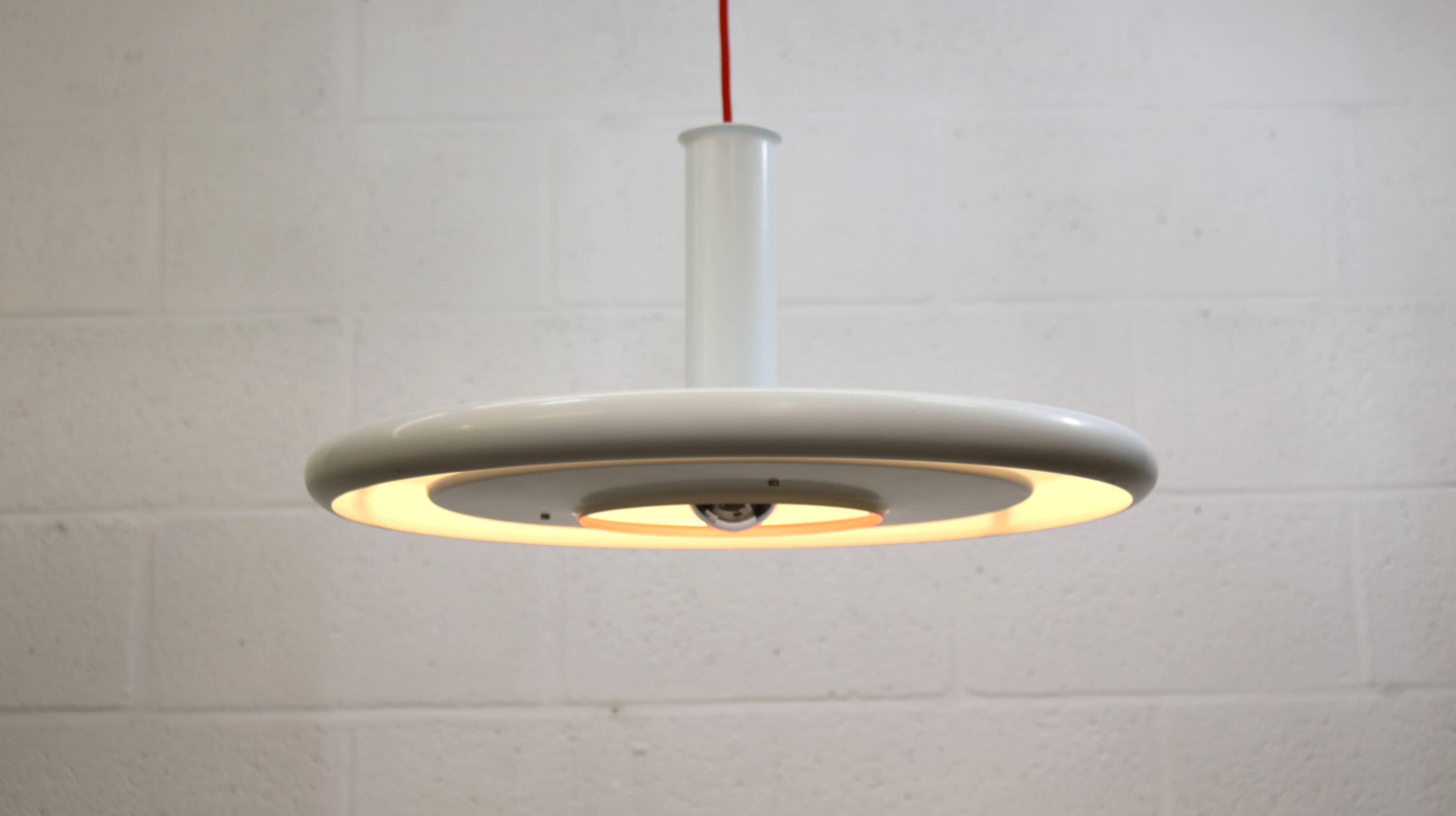 White XL Fog & Morup Optima Pendant Lamp: Hans Due Design, Denmark 1970s
