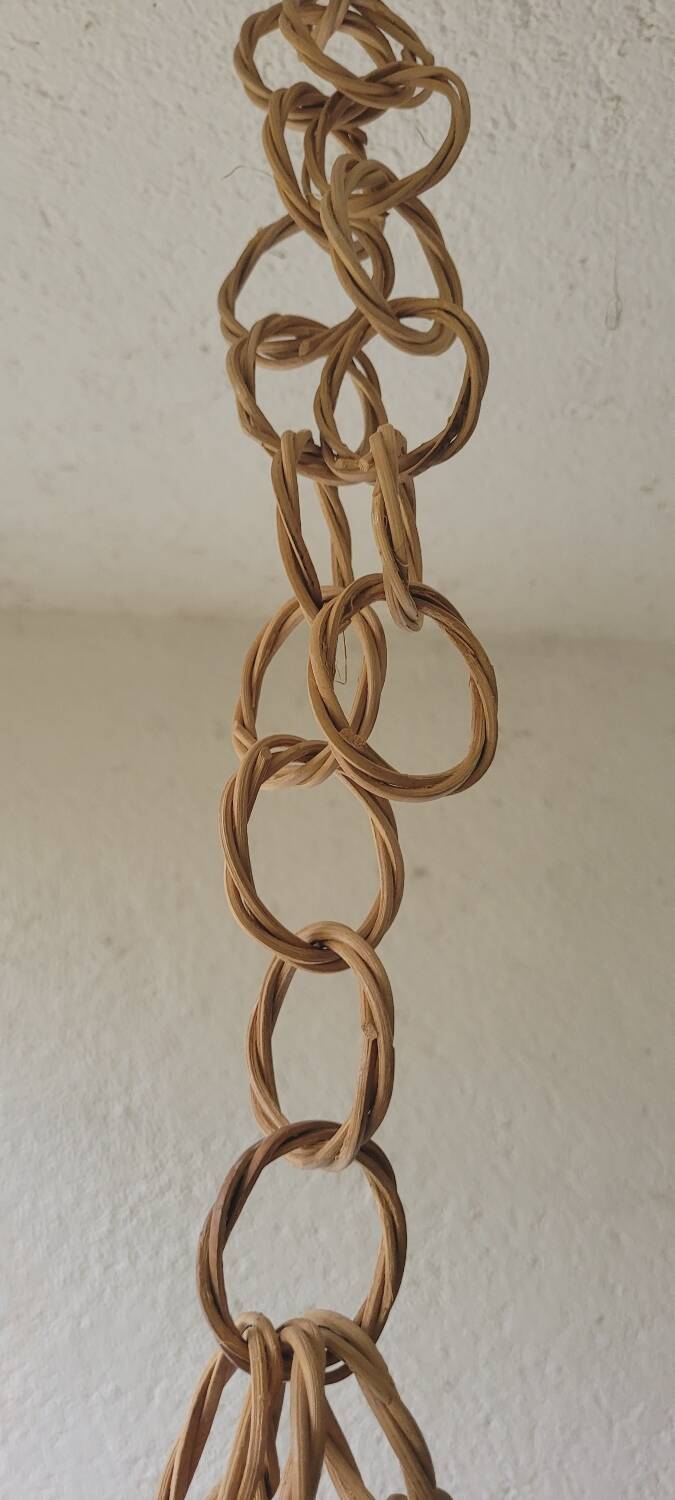 70's sisal pendant light