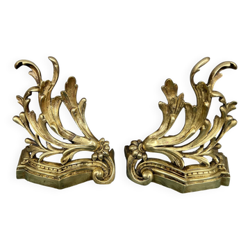 Fireplace decoration. Gilded bronze.