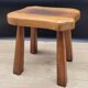 Quadripod solid wood stool