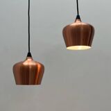 Copper metal pendant lights by Frandsen