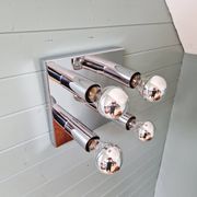 Space Age ceiling light in chrome metal, 1970s