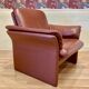 Pair of "Erpo" designer adjustable leather armchairs.