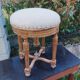 Antique piano stool in gilded wood, Louis XVI style.