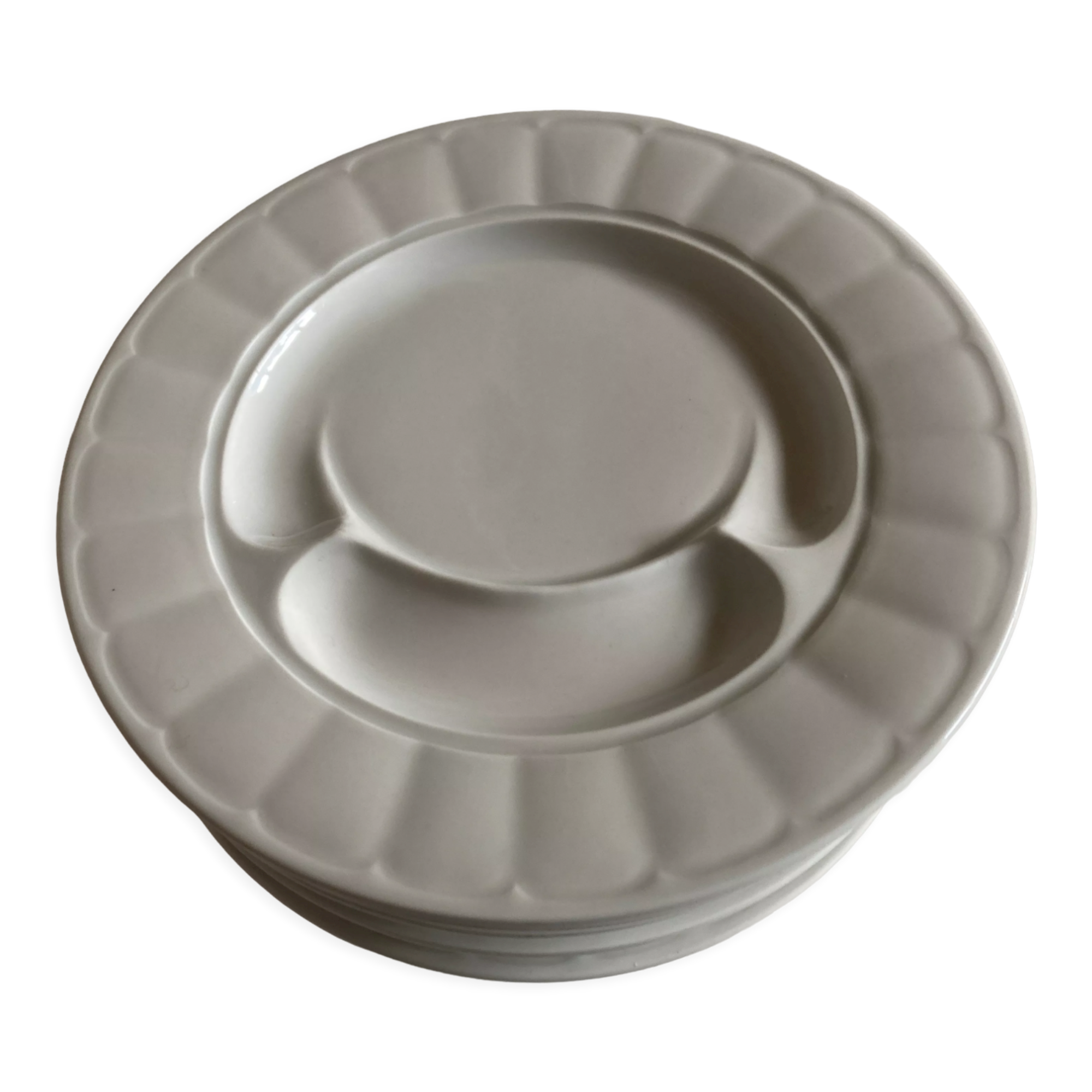 Set of 6 porcelain asparagus plates 1960