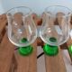 Green stemmed liqueur glass