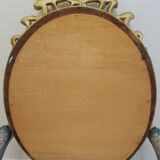 Miroir ovale en bois doré de style Louis XVI 48 X 67cm
