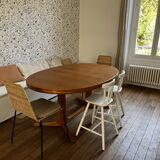 Baumann oval elm table 1970s