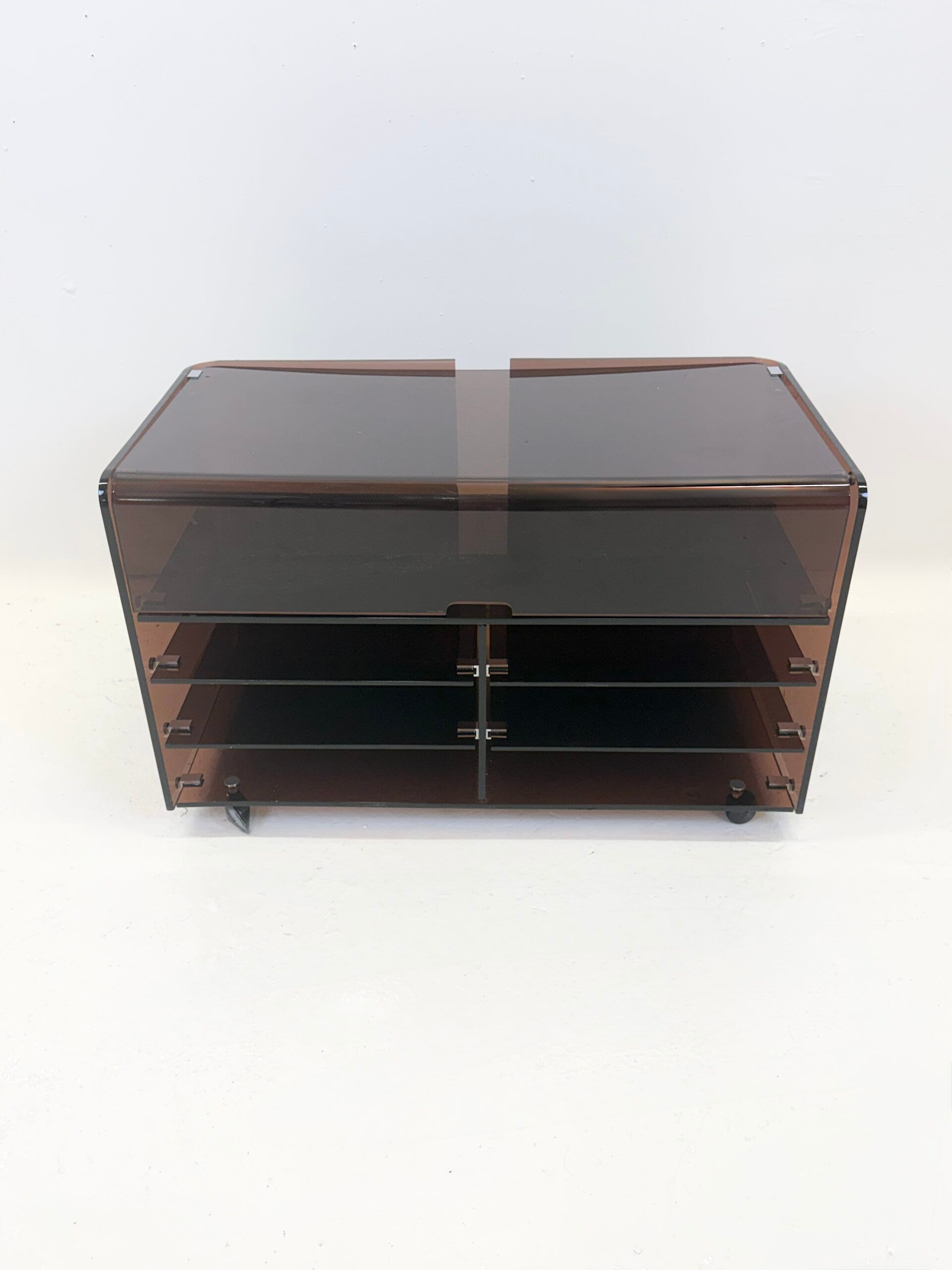 Hi-fi furniture "Roche Bobois" plexiglass, 1970s