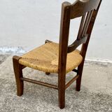 Chaise paillée enfant