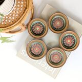 Set of 5 KMK ceramic coasters, West Germany, 1960s