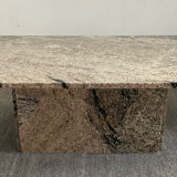 Grande tabe basse vintage minimaliste en granit