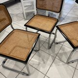 Set of 3 Cesca B32 chairs by Marcel Breuer, 1984.
