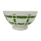 Bol en faïence décor géométrique vert vintage