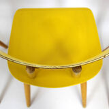 Set of 4 vintage wooden dining chairs from Ton 1960s