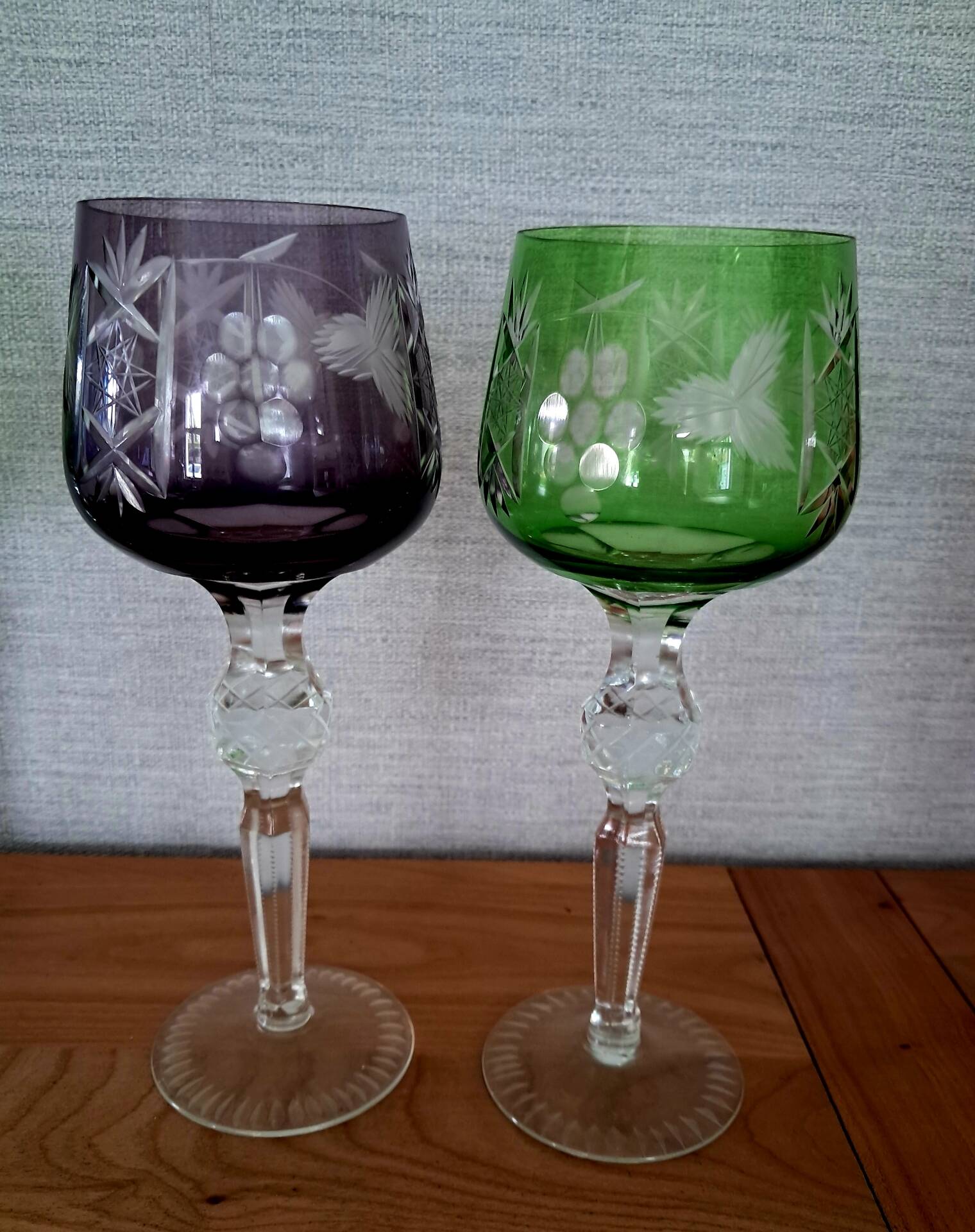 4 Nachtmann crystal Romer glasses from the 1970s/80s.